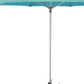 10' Aqua Polyester Round Tilt Cantilever Patio Umbrella with Stand
