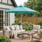 10' Aqua Polyester Round Market Patio Umbrella