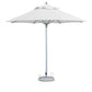 13' White Polyester Round Market Patio Umbrella