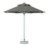 13' Charcoal Polyester Round Tilt Cantilever Patio Umbrella with Stand