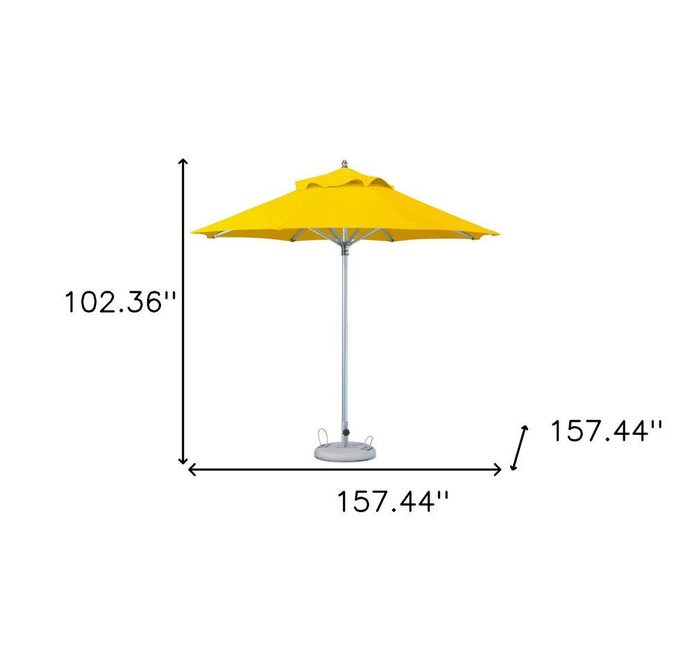 13' Yellow Polyester Round Market Patio Umbrella