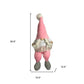30" Pink and White Fabric Christmas Standing Gnome Tabletop Sculpture
