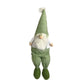 30" Green and White Fabric Christmas Standing Gnome Tabletop Sculpture