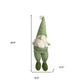 30" Green and White Fabric Christmas Standing Gnome Tabletop Sculpture