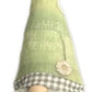 30" Green and White Fabric Christmas Standing Gnome Tabletop Sculpture
