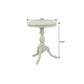 25" Antique Ivory Manufactured Wood Round End Table