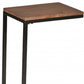 25" Black And Chestnut Solid Wood Rectangular End Table
