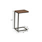 25" Black And Chestnut Solid Wood Rectangular End Table