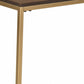 25" Dark Brown Solid Wood And Steel Frame End Table