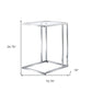 25" Chrome And Clear Glass Square End Table