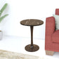 19" Black Marble Round End Table