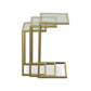 24" Gold Glass Rectangular End Table