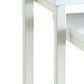 Set of Three White Solid Wood and Steel Frame Nested Tables