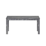 35" Gray Solid Wood Dining Table