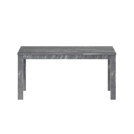 35" Gray Solid Wood Dining Table