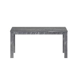 63" White Solid Wood Dining Table
