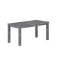 63" White Solid Wood Dining Table