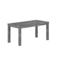 35" Gray Solid Wood Dining Table