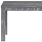 35" Gray Solid Wood Dining Table