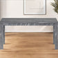 63" White Solid Wood Dining Table