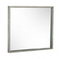 34" Gray Faux Concrete Framed Accent Mirror