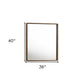 40" Brown Wood Framed Accent Mirror