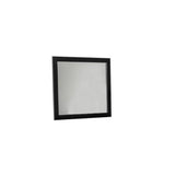28" Dark Brown Solid Wood Framed Accent Mirror