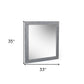 35" Gray Wood Framed Accent Mirror