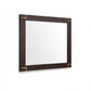 33" Brown and Gold Wood Framed Accent Mirror