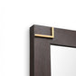 33" Brown and Gold Wood Framed Accent Mirror
