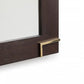 33" Brown and Gold Wood Framed Accent Mirror