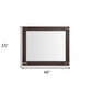 33" Brown and Gold Wood Framed Accent Mirror