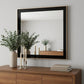 39" Rose Gold and Black Wood and Metal Framed Accent Mirror