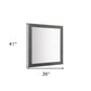 36" Gray Wood Framed Accent Mirror
