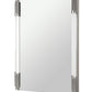43" White Steel Framed Accent Mirror