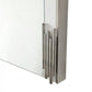 43" White Steel Framed Accent Mirror