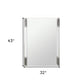 43" White Steel Framed Accent Mirror