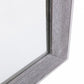 40" Gray and Silver Wood and Metal Framed Accent Mirror