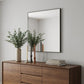 32" Gray Square Metal Framed Accent Mirror