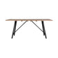 Five Piece Brown and Black Solid Wood Dining Set with Four Chairs