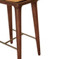 24" Cream And Brown Solid Wood Backless Counter Height Bar Chair