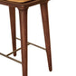 24" Cream And Brown Solid Wood Backless Counter Height Bar Chair