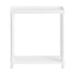 Set Of Two 24" White Wood Rectangular End Tables With Shelf