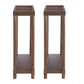 Set Of Two 24" Brown Wood Rectangular End Tables With Shelf