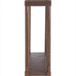 Set Of Two 24" Brown Wood Rectangular End Tables With Shelf
