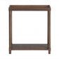 Set Of Two 24" Brown Wood Rectangular End Tables With Shelf