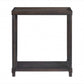 Set of Two 24" Espresso Solid Wood End Tables With Shelf