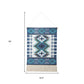 36" X 20" Blue Ivory And Teal Southwestern Cotton Hanging Tapestry