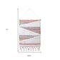 51" X 26" Green Red And White Abstract Wool Hanging Tapestry