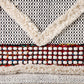 36" X 20" Red And White Geometric Cotton Square Hanging Tapestry